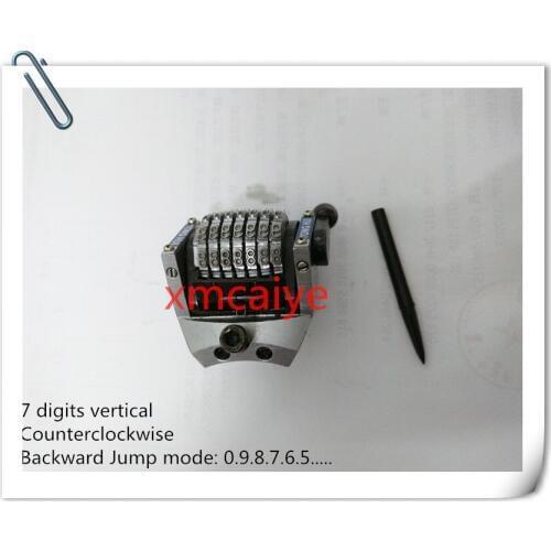 3 pieces GTO 7-digits numbering machine vertical , jump moth 0987654...backward