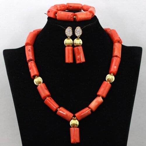 African Nigerian Coral Beads for Women Wedding Coral Beads Jewelry Set New Jewelry Sets Free Shipping CNR448