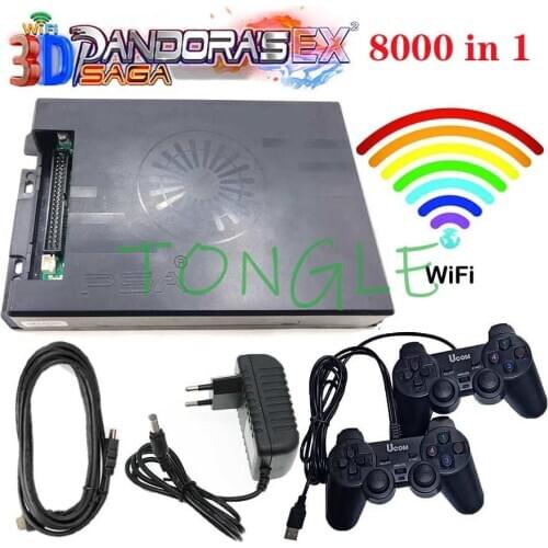 Arcade Game Board 8000 in 1 Pandora 3D SAGA EX 300pcs 3D Save Multiplayer Joystick Separate Arcade Game Console Cabinet 4Players
