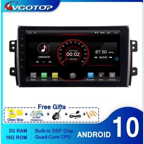 AVGOTOP CAR DVD PLAYER GPS Android 10 FOR SUZUKI SX4 2006-2012 Multimedia Navigation player