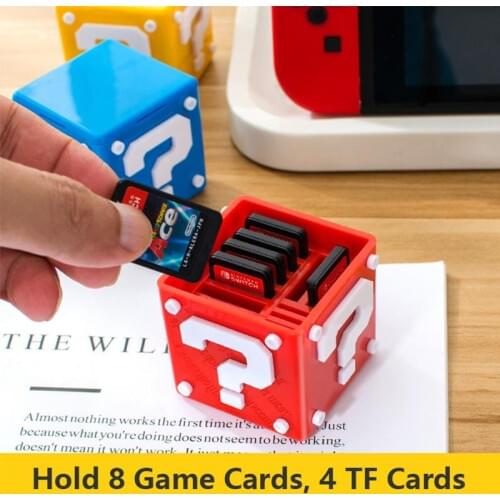 For Nintend Switch Game Cards Case Shockproof Hard Shell Storage Box for Holding 8 Game Cards 4 TF Cards For NS Game Accessories