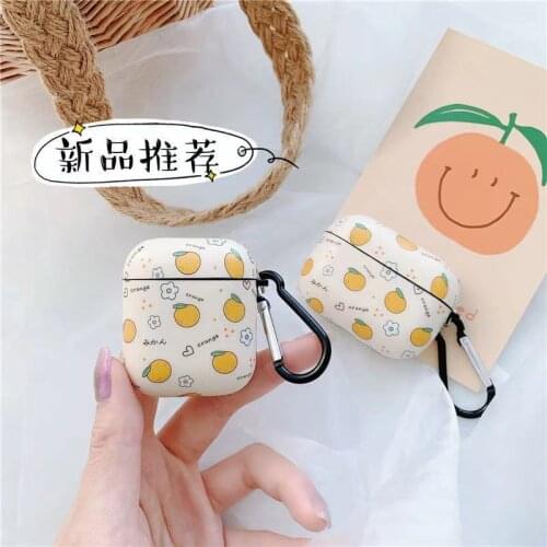 Ins Fresh Lemon Case for Airpods 1 2 Protective Cover Wireless Bluetooth Headset Case for Airpods Pro Headset Cover Cartoon
