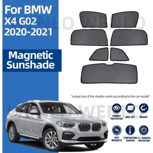 For BMW X4 G02 2020 2021 Front Windshield Car Sunshade Side Window Blind Sun Shade Magnetic Visor Rear Sunshield Mesh Curtains