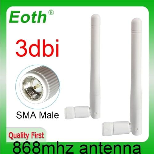 1pcs 868MHz 915MHz Antenna 3dbi SMA Male Connector GSM 915 MHz 868 MHz antena outdoor signal repeater antenne waterproof Lorawan