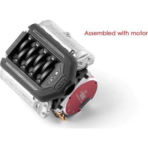 F11 V8 5.0 Engine Heat Sink Double Cooling Fans for 1/10 Traxxas TRX4 Axial SCX10 D90 Parts 3S 11.1V RC Car Accessories