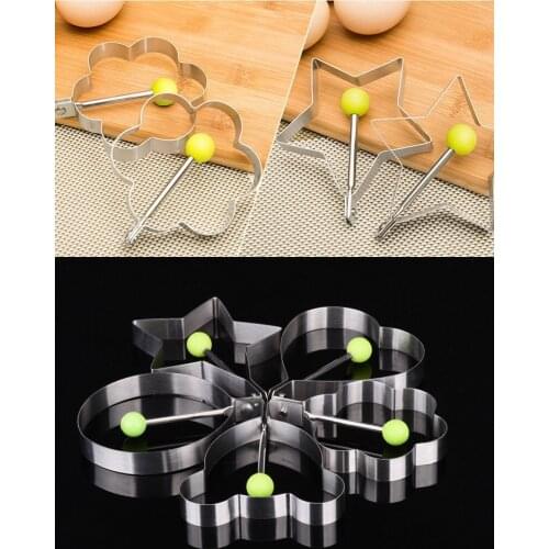 5 Shapes Stainless Steel Fried Egg Shaper Egg Mold DIY Breakfast Egg Pancake Rings Sandwich Kitchen Tools Utensil Baking Tools