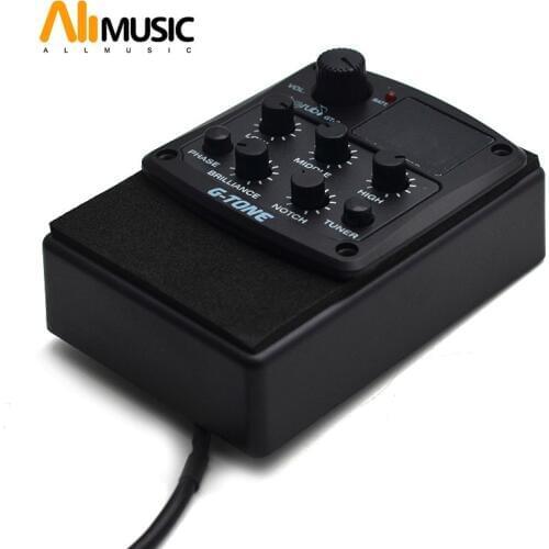 Cherub G-Tone GT-3 4-Band Acoustic Guitar EQ Preamp System Piezo Pickup Equalizer Chromatic Tuner Phase Effect Guitar Accessory
