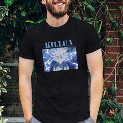 Hunter X Hunter Summer Vintage Cartoon Printed Tshirt Fun Japanny Manga Killua Zaoldyeck Hot Sale Men Tee Vogue Anime Tops Male