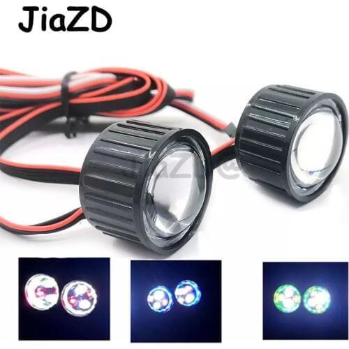 JZD 22mm Multifunction RC Car Headlight LED Lights with Controller Board for 1/10 Axial SCX10 90046 RC Rock Crawler Y09