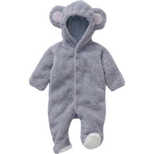 Autumn Winter Baby Rompers Bear Newborn Baby Coral Fleece Hoodies Jumpsuit Baby Girls Boys Romper Toddle Clothing