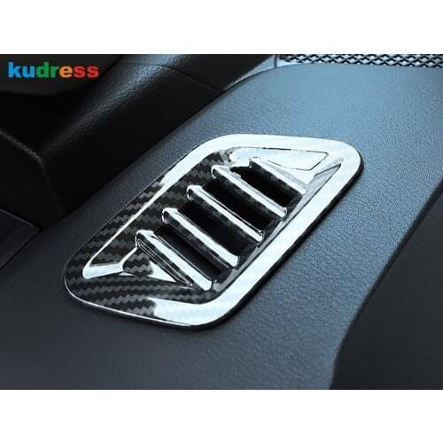 For Nissan Altima 2019 2020 2021 Carbon Fiber Air Condition Vent Outlet Cover Trim Sticker Interior Accessories Car Styling 2pcs