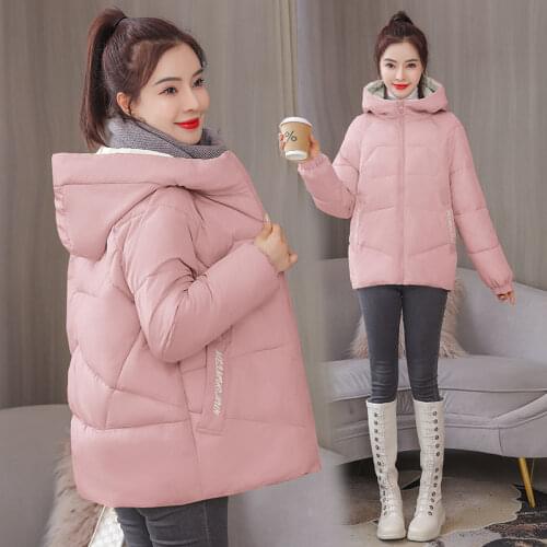 Winter Coat Women Fashion Embroidered Winter Jacket Women Cotton padded Short Parka Outwear Hooded Warm Thicken Female Jackets