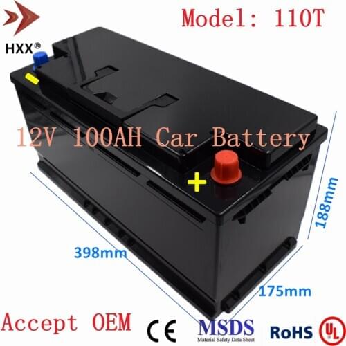 Lifepo4 12V Car Battery Lithium 100AH CCA 1500A Autos Battery Pack Replace Lead Acid for Starter Electronics Power Supply