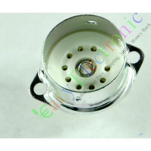 Wholesale and retail 20pc 9pin Ceramic vacuum tube socket valve base Shield 12AX7 12AU7 ECC83 6N11 DIY free shipping