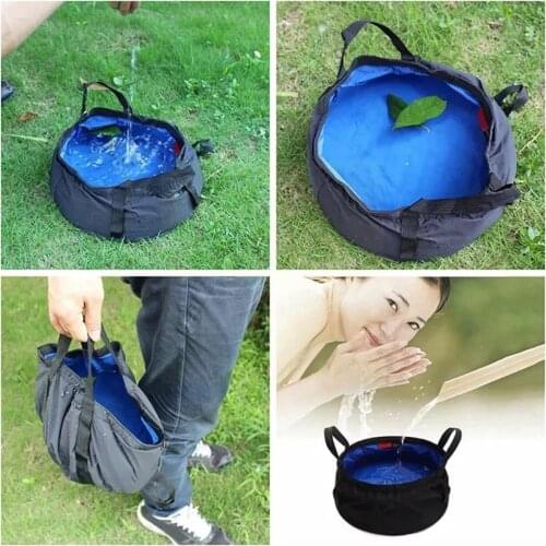 10L Portable Foldable Basin Outdoor Camping Sink Ultra-light Bowl Hiking Travel Bags Wash Reusable Water Sinks Washbasin Bu P3M8