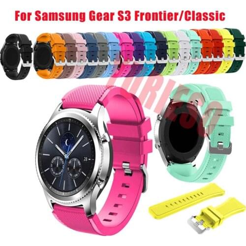 50PCS Gear S3 Frontier / Classic Watch Band, 22mm Soft Silicone Man Watch Replacement Bracelet Strap for Samsung Gear S3