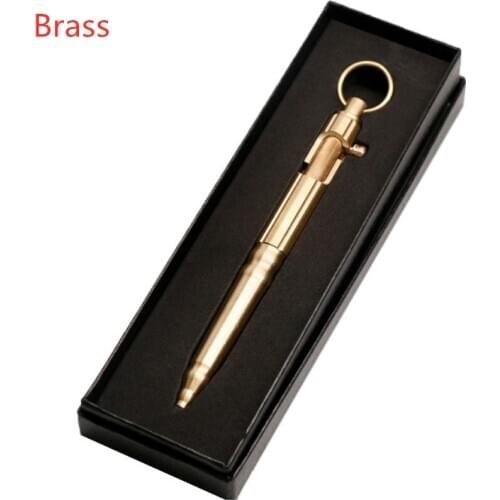 Practical Bolt Action Type Retro Ballpoint Pen Writing Tool Unique Design Gifts