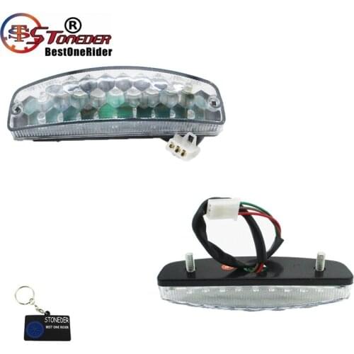STONEDER 12V LED ATV Rear Tail Brake Light For 50cc 70cc 90cc 110cc Chinese Quad 4 Wheeler NST Sunl Taotao Roketa Kazuma