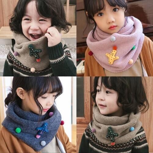 2020 NEW Warm Scarf Boys and Girls Thickened Soft Bib Autumn And Winter Warm Scarf 8colors Cold Protection Outdoor Play
