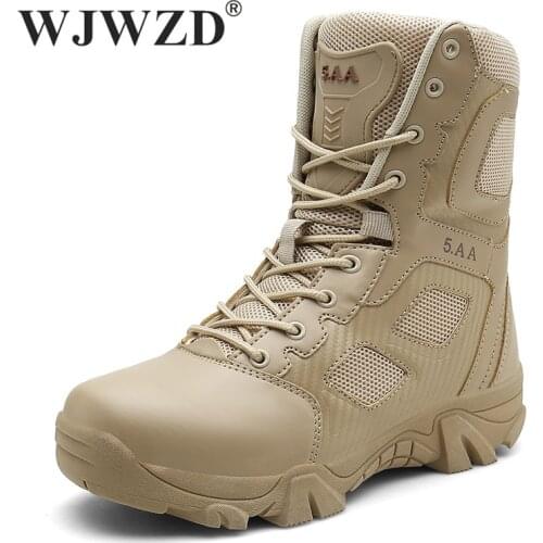 Waterproof Men Combat Army Boots Safety Shoes Men Tactical Boots Lightweight Outdoor Trekking Desert Boots Men Sneakers Size 47
