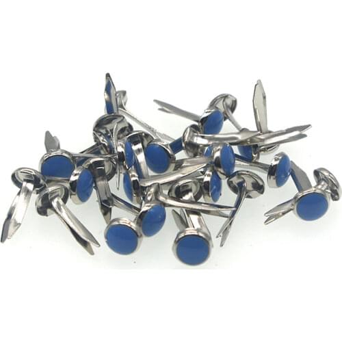 100PCs/Bag 14x6.5mm Enamel Drip Round Metal Brads Scrapbooking Embellishment Fastener DiyBrad Crafts For shoes Decoration BR1516