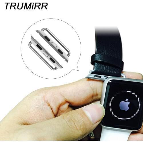 2PCS 1 Pair Watch Band Adapter Stainless Steel Link Connector Buckle for iWatch Apple Watch 38mm 42mm with Screwdriver as Gift