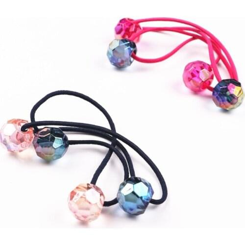 2pcs/lot GG & MM Children 's hair ornaments colorful round cut round round ball cartoon hair band hair rope
