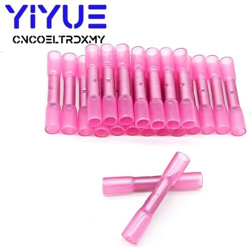 20pcs Heat Shrink Butt Terminals Waterproof Fully Insulated Seal Butt 22-18 AWG Electrical Wire Crimp Terminal Connectors