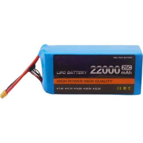 22000 mah drone battery FPV battery 14.8V 4S 25c air plane power battery high quality lithium battery power air model