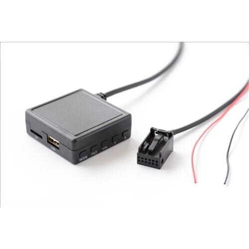 Car AUX USB Microphone Bluetooth Adapter 12 Pin Wireless Audio Input For Ford Focus 6000CD Radio