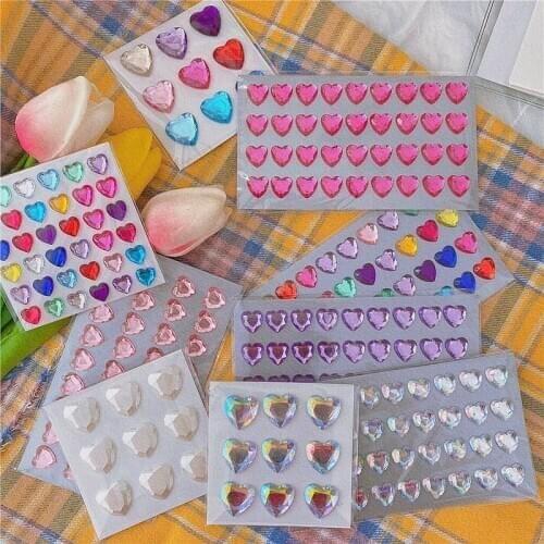 2020 NEW Arrival Girl Heart Diamond Color Stickers Album Phone Decorative Party Scrapbooking DIY School Stationery Craft Sticker