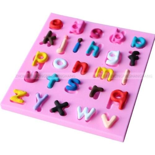 English Alphabet Biscuits Mold Chocolate Cake Molds Fondant Silicone Mould DIY Baking Decoration Tools Kitchen Accessories