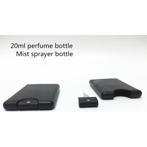 Hot sale 300pcs/lot 20ml Plastic Square Mist Spray Perfume Bottle 2/3oz Fragrance Packaging Bottle Atomizer