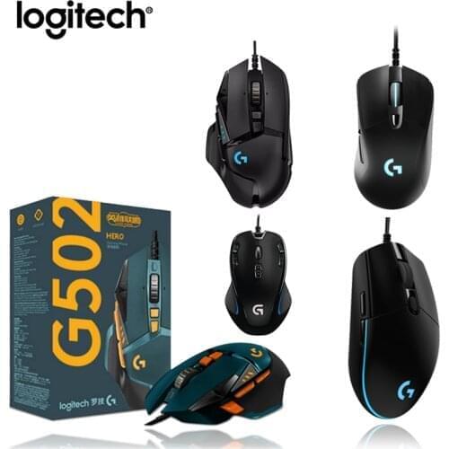 Original Logitech G403/G502/MX518/G402/G302/G102/G300s Wired Gaming Mouse Programmable RGB Game Office Mouse Support Desktop Lap