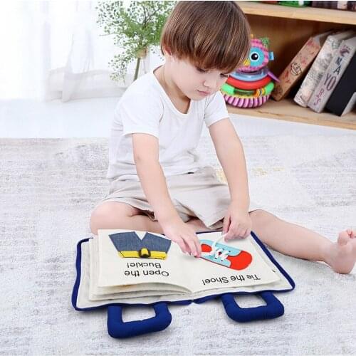 Baby Montessori Toys Book for 0 12 24 Months Soft Cloth Fabric Books for Toddler Activity Quiet Book for Kids 1 Year Old Gift