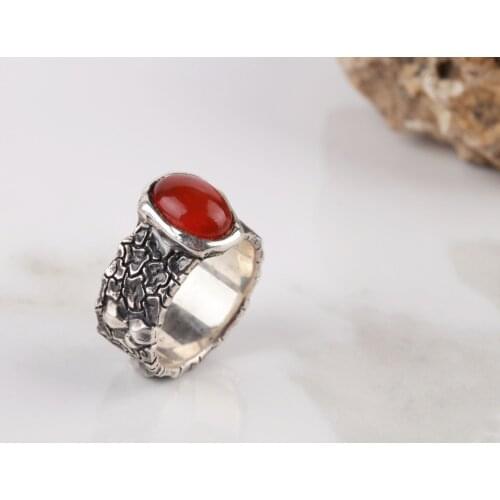 UM US JEWELRY Opal Natural Stone 925 Sterling Silver Women 'S Ring