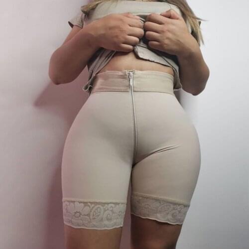 High Waist Zipper Adjustable Butt Lifter Slimming Fajas Lace Push Up Body Shaper Skims Kim Kardashian Faja Colombiana Mujer