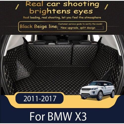 The Trunk Cargo Leather Liner Car Boot Liner Cargo Compartment Floor Carpet Mud For BMW X3 F25 2011-2017