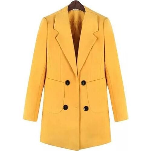 Fashion Women Wool Coat Casual Jackets Blend Female Autumn Winter Elegant Long Sleeve Wool Coat Outwear