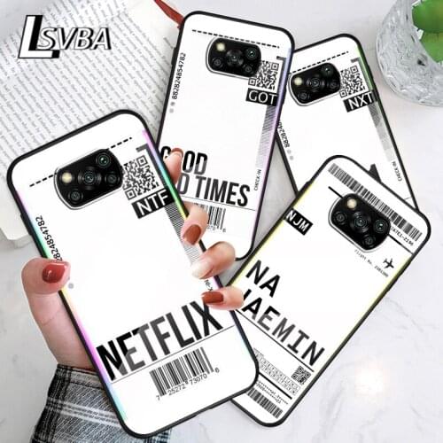 Fashion Travel Air Ticket For Xiaomi POCO F3 F2 X3 NFC X2 M2 Pro Tempered Glass Hot New Shell Luxury Cover Phone Case