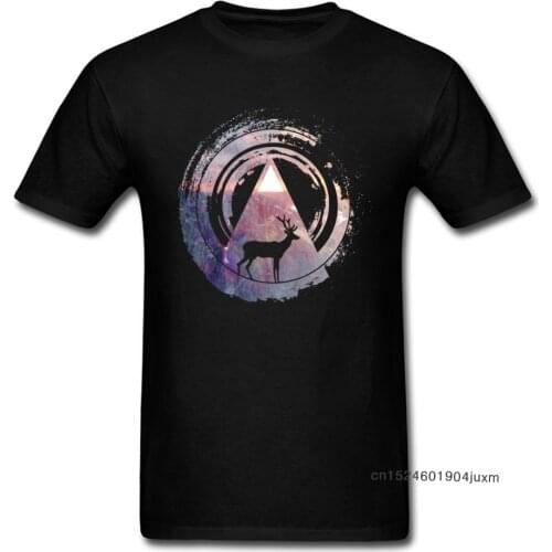 Printed Mens T Shirt Deer Mountain Tops Tees For Men Plain Summer/Autumn O-Neck 100% Cotton Short Sleeve T-Shirt 3D Sweatshirts
