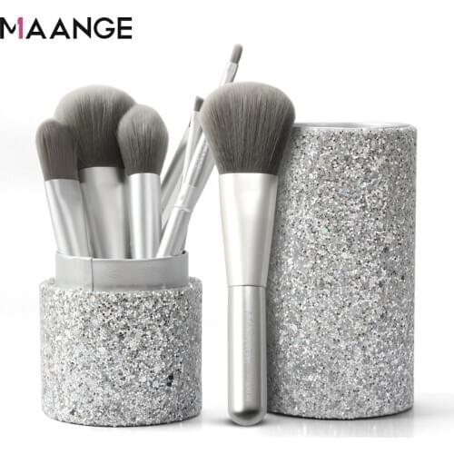 6/7/8Pcs Makeup Brush Set Travel Portable Natural Soft Hair Eyeshadow Eyeliner Eyebrow Brush Lip Make Up Brush kit Professional