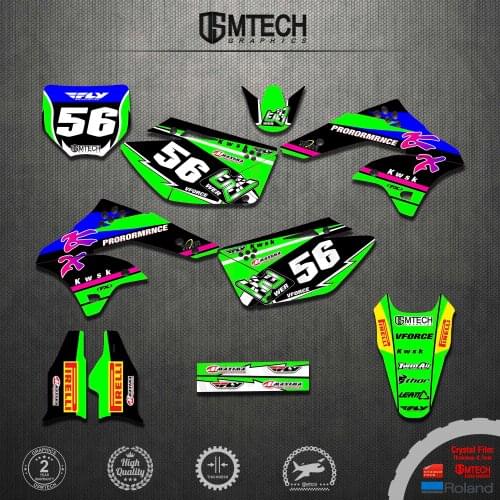 DSMTECH Motocross KXF 250 Stickers Decals Graphics kits For Kawasaki KX250F KXF250 2006 2007 2008