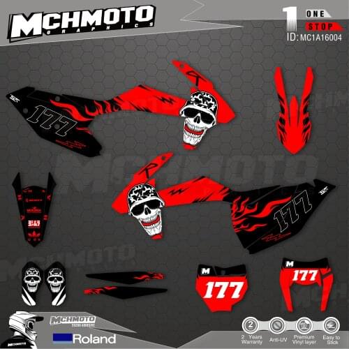 MCHMFG Customized Team Graphics Backgrounds Decals Custom Stickers For17-19EXC 16-18SX-F