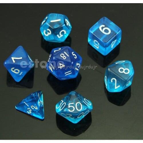 MTG RPG D&D DND Poly Dice Board Game set of 7 sided die D4 D6 D8 D10 D12 D20 N06 dropship