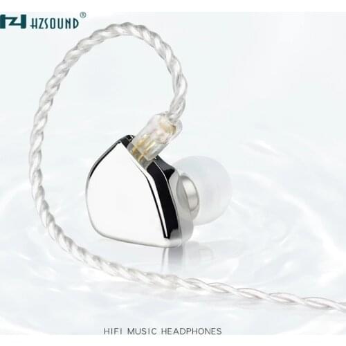 HZSOUND in-Ear Earphone Heart Mirror 10mm Carbon Nanometer Diaphragm Drive Unit Hifi Music Headphone With 0.78mm 2Pin Cable