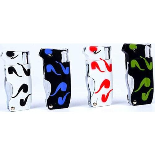 New Metal Camouflage Multifunctional Butane Cigar Pipe Lighter Pipe Rod Gas Inflatable Lighter Free Fire Compact Gadget Man Gift