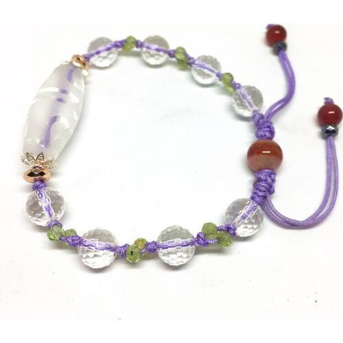 2019 New Arrival Crystal Bracelet Dzi Beads Amulet Red Agate Beads Tibetan Dzi Beads Bracelet Bring Lucky