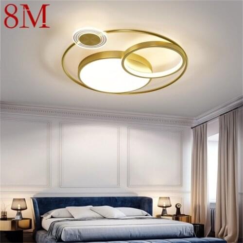 8M Gold Ceiling Light Modern Creative Nordic Lamp Fixtures LED Home For Living Dining Room