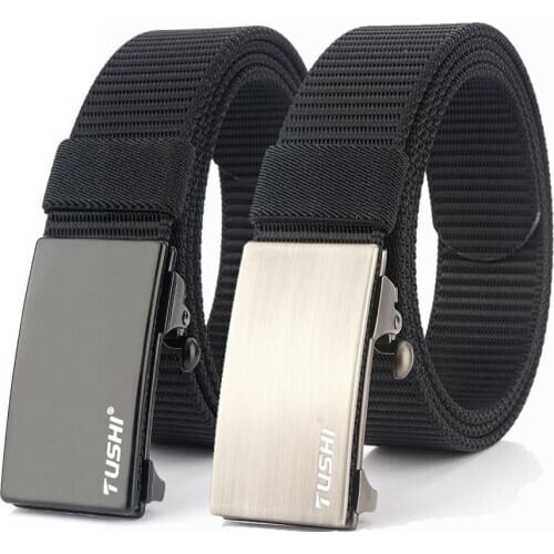 Casual Men Belt Korean Jeans Waist Band Young Student High Quality Luxury Fashion Automatic Metal Buckles Wild Canvas Belts